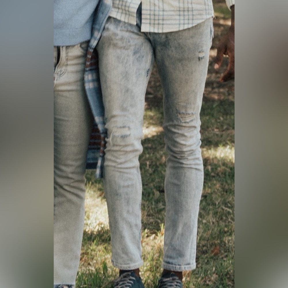 Men’s All Saints Light Gray Skinny Jeans